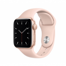 Apple Watch SE GPS 40mm Gold Aluminum Case with Sport Band Pink Sand