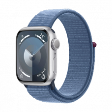 Apple Watch Series 9 GPS 41mm Silver Aluminium Case with Sport Loop Winter Blue