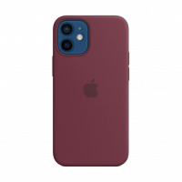 Apple iPhone 12 Mini Silicone Case with MagSafe Plum