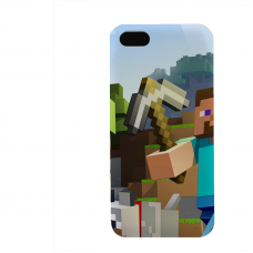 PVC гръб - 3d за Apple iPhone 5 - minecraft