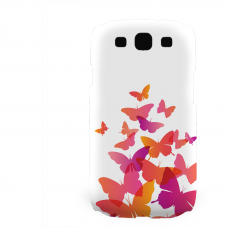 PVC гръб - 3d за Samsung Galaxy S3 Neo I9301, 9300I - Butterflies