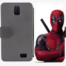 Калъф тип тефтер за Lenovo A328 - Deadpool 1
