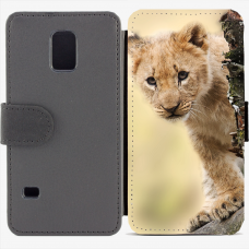 Калъф тип тефтер за Samsung Galaxy S5 mini G800 - Lion 2016 1