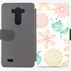 Калъф тип тефтер за LG G3 - flower