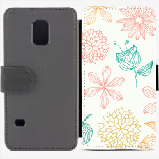 Калъф тип тефтер за Samsung Galaxy S5 mini G800 - flower