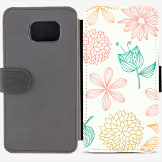 Калъф тип тефтер за Samsung Galaxy S6 Edge G925 - flower