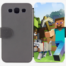 Калъф тип тефтер за Samsung Galaxy S3 Neo I9301, 9300I - minecraft