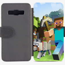 Калъф тип тефтер за Samsung Galaxy A3 - minecraft
