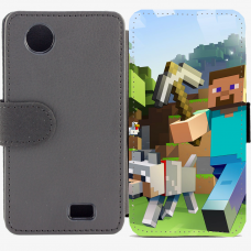 Калъф тип тефтер за Lenovo A369 - minecraft