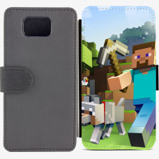 Калъф тип тефтер за Samsung Galaxy Alpha G850 - minecraft