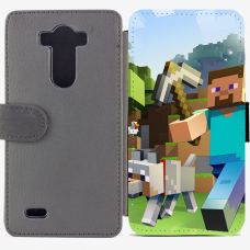 Калъф тип тефтер за LG G3 - minecraft