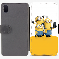 Калъф тип тефтер за Sony Xperia M4 Aqua - minion3 Калъф тип тефтер за Sony Xperia M4 Aqua - minion3