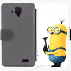 Калъф тип тефтер за Lenovo A536 - minion
