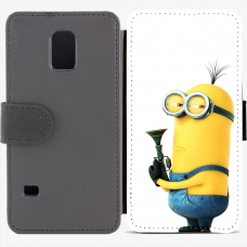 Калъф тип тефтер за Samsung Galaxy S5 mini G800 - minion