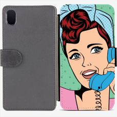 Калъф тип тефтер за Sony Xperia M4 Aqua - pop-art