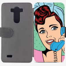 Калъф тип тефтер за LG G3 - pop-art