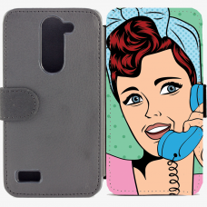 Калъф тип тефтер за LG L Bello - pop-art