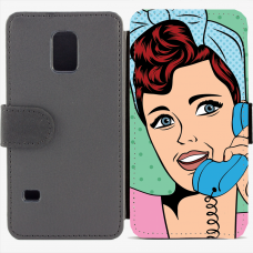 Калъф тип тефтер за Samsung Galaxy S5 mini G800 - pop-art