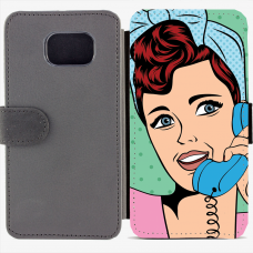 Калъф тип тефтер за Samsung Galaxy S6 Edge G925 - pop-art