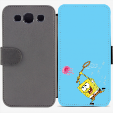 Калъф тип тефтер за Samsung Galaxy S3 Neo I9301, 9300I - spongebob2-sized