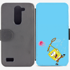 Калъф тип тефтер за LG L Bello - spongebob2-sized