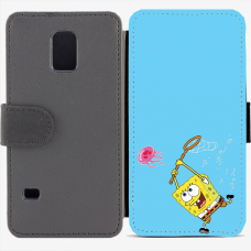 Калъф тип тефтер за Samsung Galaxy S5 mini G800 - spongebob2-sized