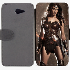 Калъф тип тефтер за Sony Xperia M2 Aqua - wonderwoman