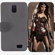 Калъф тип тефтер за Lenovo A328 - wonderwoman