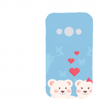 Силиконов гръб - 3d за Samsung Xcover 3 - valentine6