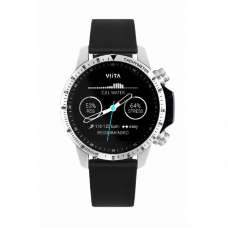 Watch Viita Hybrid HRV Tachymeter 45mm Leather Silver Black