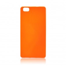 Кожен гръб за Huawei P8 Lite Jelly Case Leather Orange
