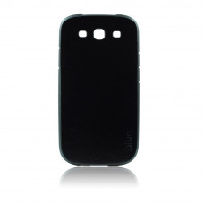 Калъф с кожен гръб – силиконов Fashion Style за Samsung Galaxy s3 черен