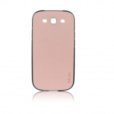 Силиконов калъф Fashion Style с кожен гръб за Samsung Galaxy s3 розов