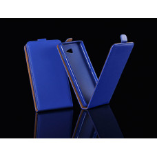 Кожени калъфи тефтер със силиконова рамка за IPhone 6 Plus тъмно син