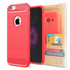 Гръб FORCELL CARBON за Apple iPhone 8 червен