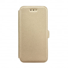 Калъф Pocket Book - Huawei P10 Lite златен