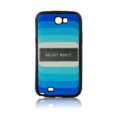 Силиконов гръб син-дъга за Samsung Galaxy Note 2