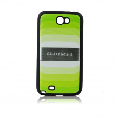 Силиконов гръб зелен-дъга за Samsung Galaxy Note 2
