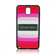Силиконов гръб розов-дъга за Samsung Galaxy Note 3