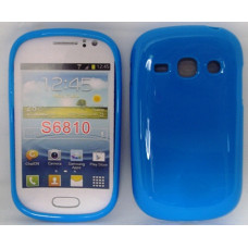 Силиконов калъф-гръб за Samsung S6810 Galaxy Fame син