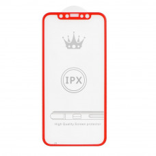 Протектор 5D Full Glue Tempered Glass - Apple iPhone X червен
